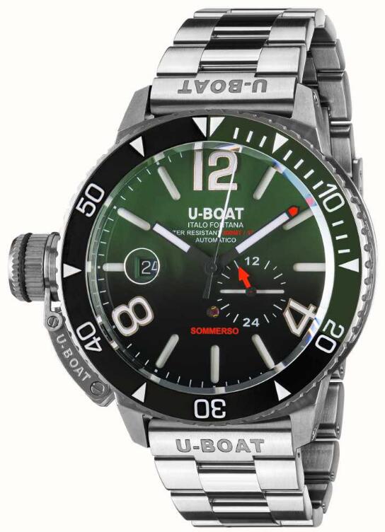 Review U-Boat Sommerso Ghiera Ceramica 46mm Green Replica Watch 9520